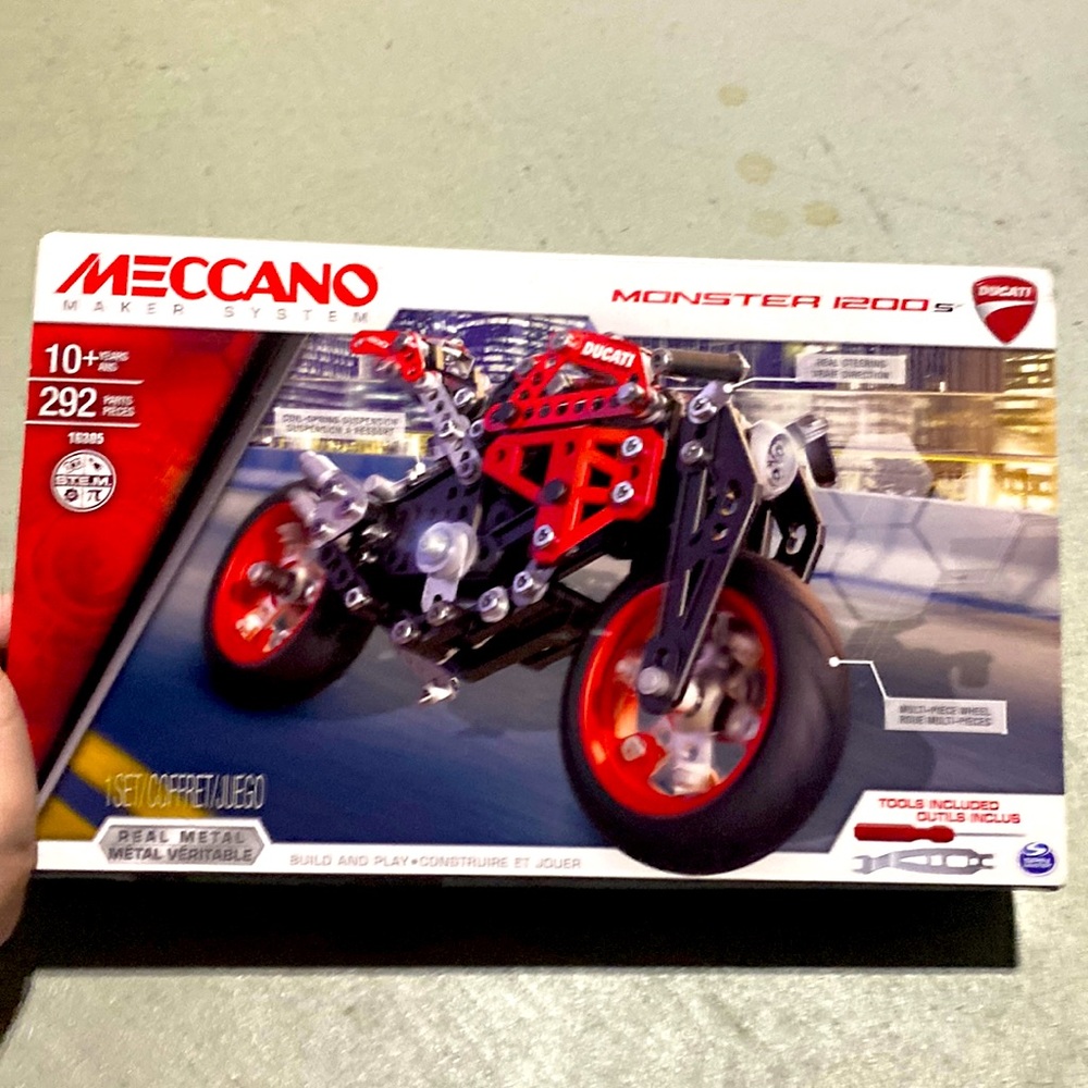 Meccano Ducati Motorcycle set monster 1200 nib
